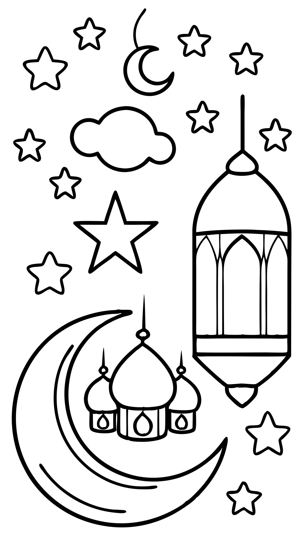 Eid Mubarak coloriage